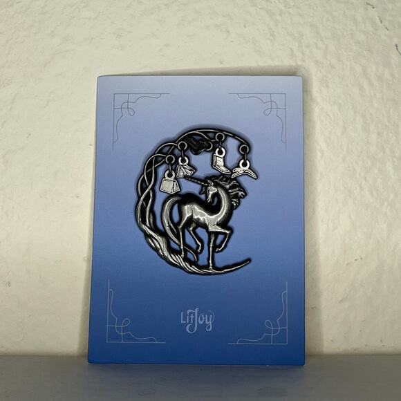 LitJoy 2024 Lunacore Logo Pin - Moon Unicorn Books Charms - Picture 7 of 7